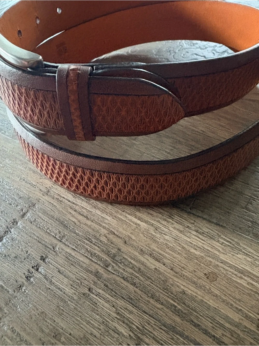 Trafalgar Italian Leather Men’s Belt Annapolis Brown Size 38